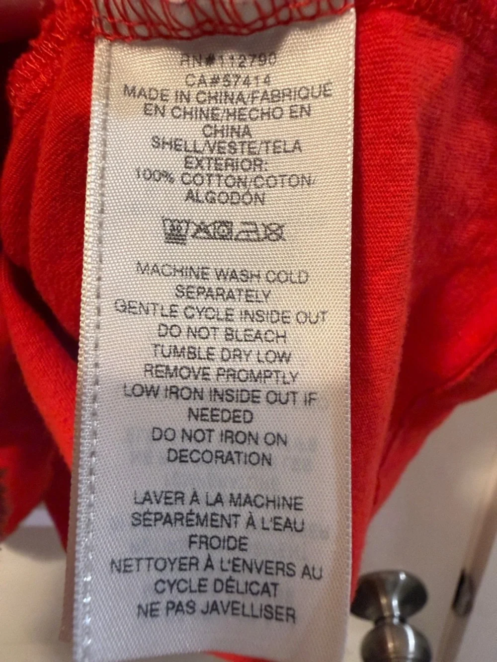 True Religion Mens Puff Buddha Red Crew Neck Tee Size L